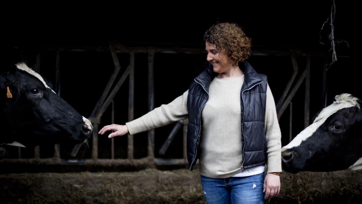 Patricia Fernández en su ganadería.