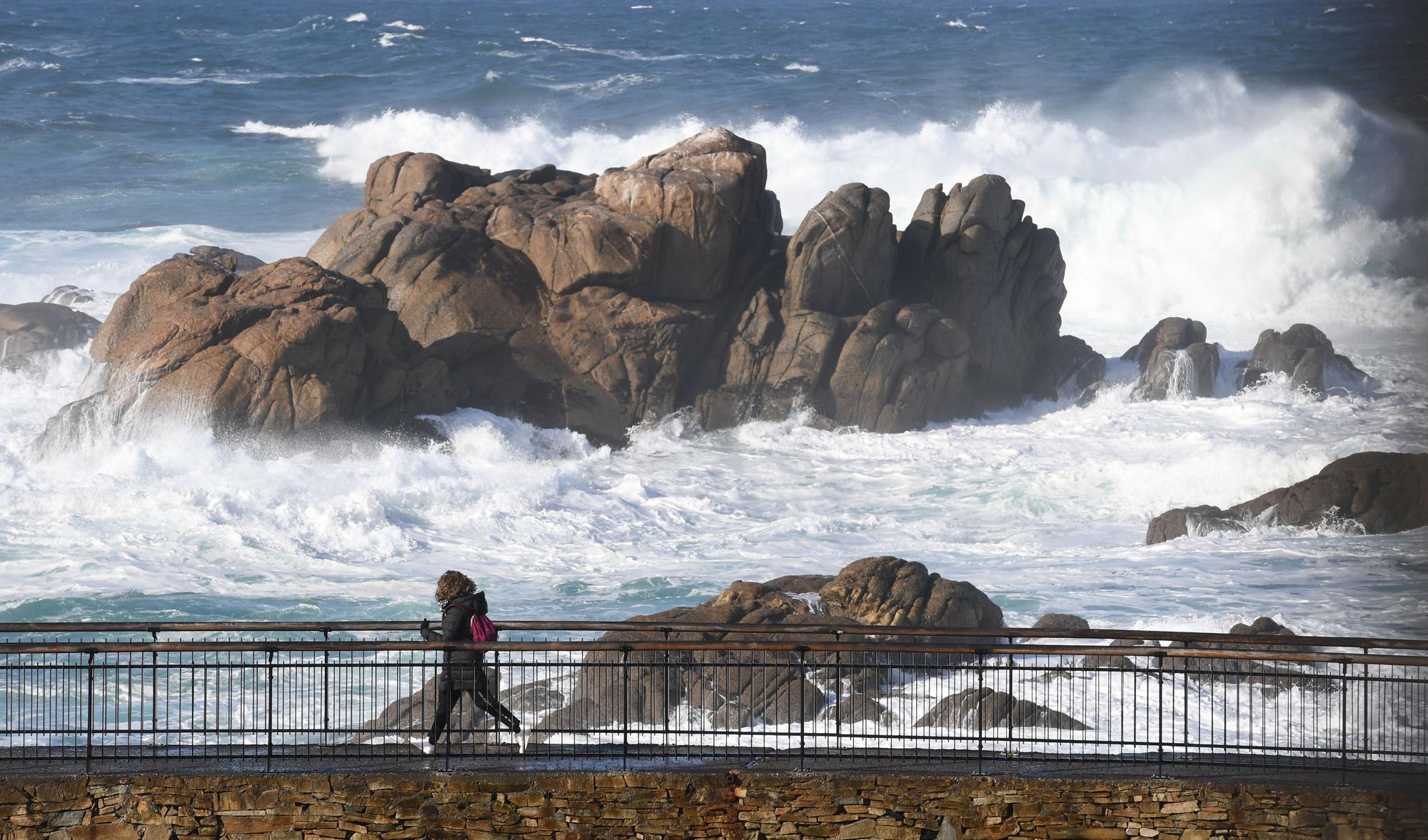 Sábado de temporal y de bajadas de temperaturas en A Coruña