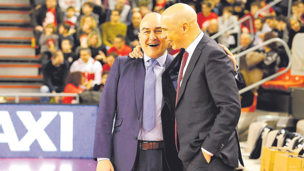 Jaume Ponsarnau y Joan Peñarroya mantienen una buena amistad tras compartir un pasado común en Manresa. Sus equipos se juegan ya mucho en este arranque liguero