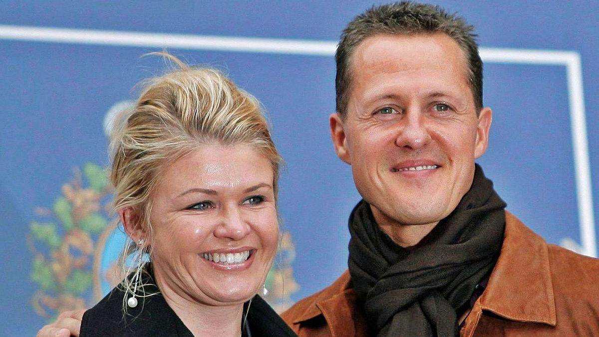 Corinna y Michael Schumacher, en una aparición antes del accidente del piloto.