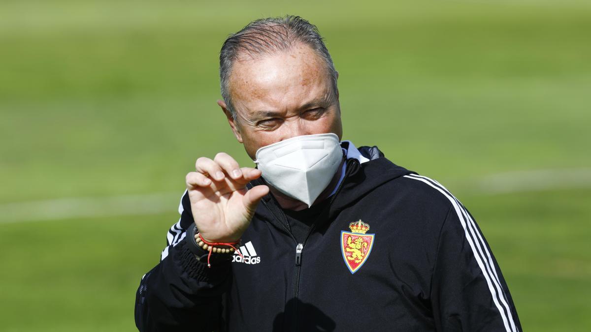 JIM, antes de un entrenamiento con el Real Zaragoza.