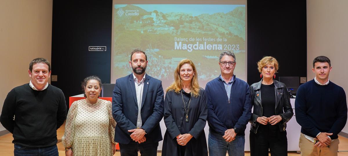 Ignasi Garcia, Pilar Escuder, Omar Braina, Amparo Marco, Octavio Traver, Verònica Ruiz y Jorge Ribes participaron en el balance de la Magdalena del 2023.