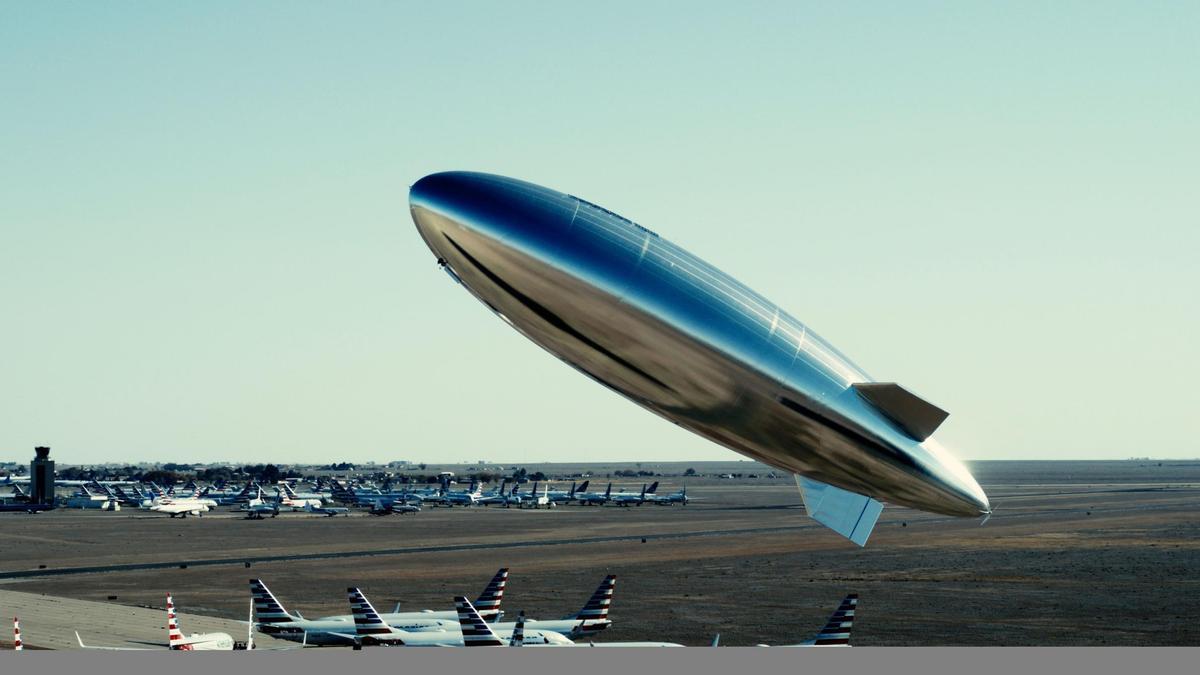 Uno de los dirigibles que albergará el hangar de zepelines.