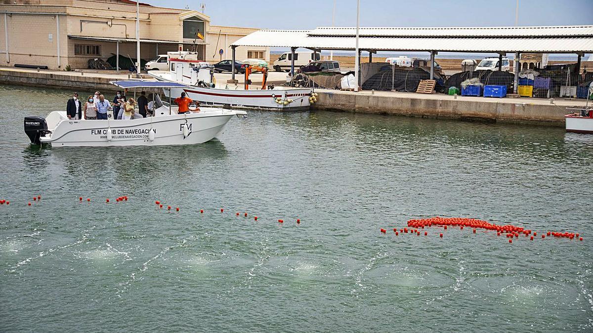 José Ramón Díez de Revenga conoce el sistema 02 Marine en el puerto Marina de Las Salinas | IVÁN URQUÍZAR