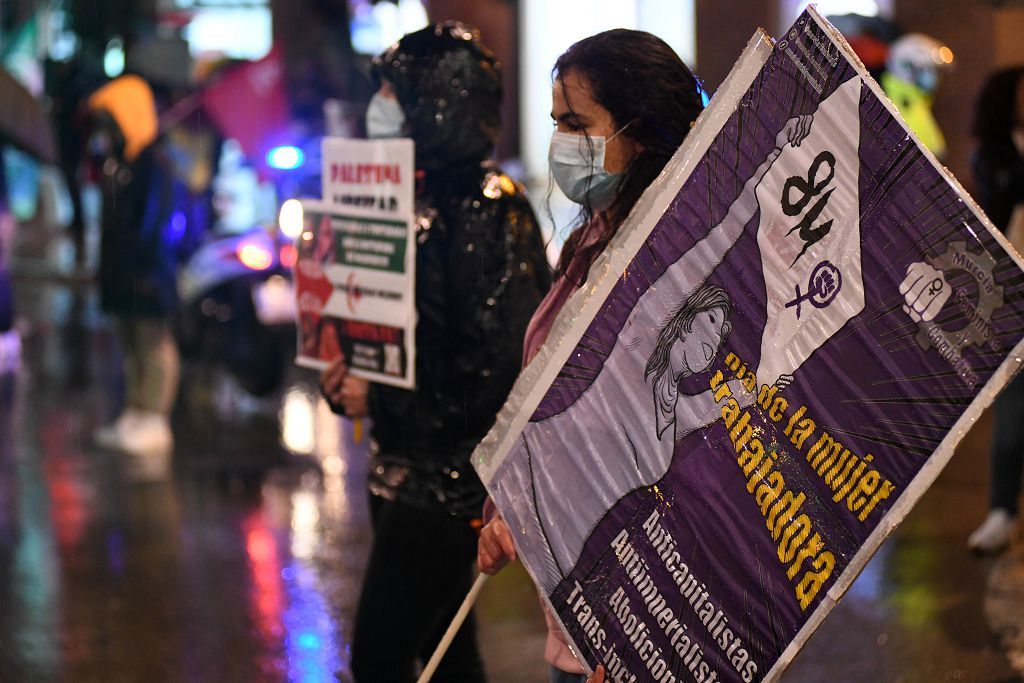 Manifestación feminista en Murcia