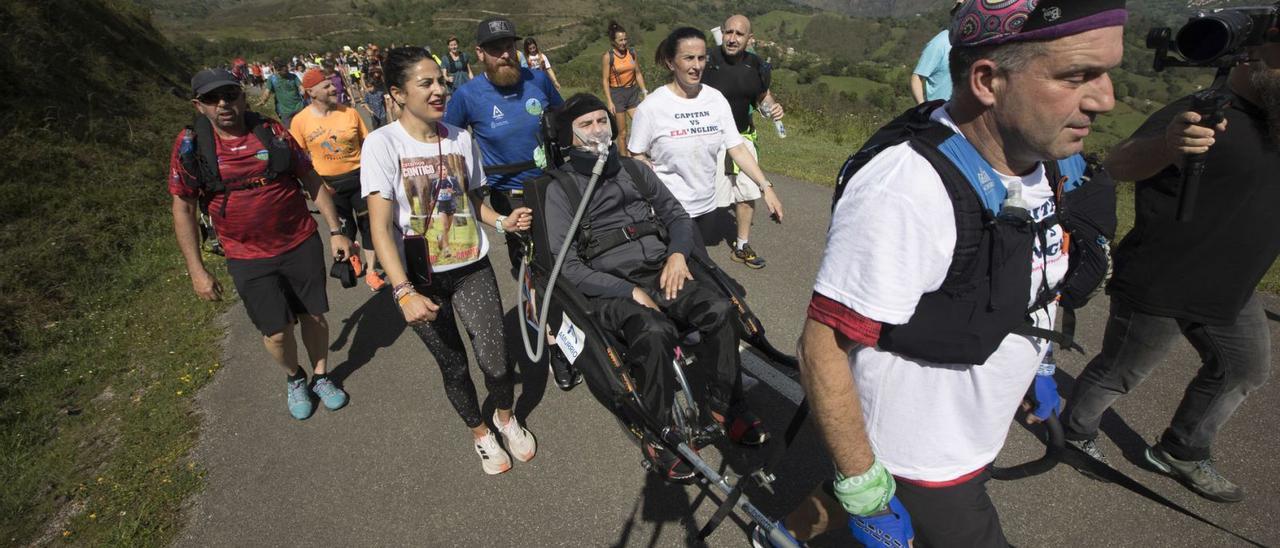 José Luis Capitán, durante la subida al Angliru. |