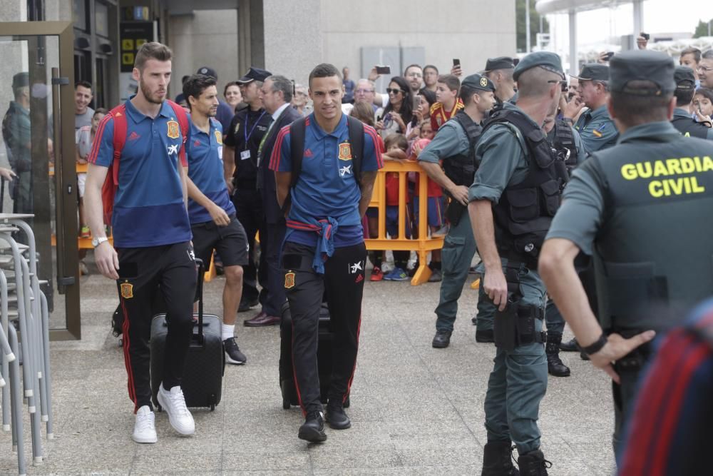 La selección española ya está en Asturias