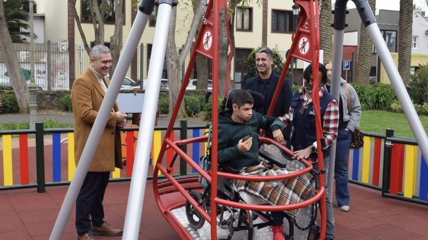 Un momento de la presentación del parque adaptado.