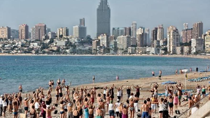 Imagen de las playas de Benidorm esta misma semana.