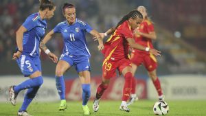 Vicky López durante el amistoso entre España y Italia