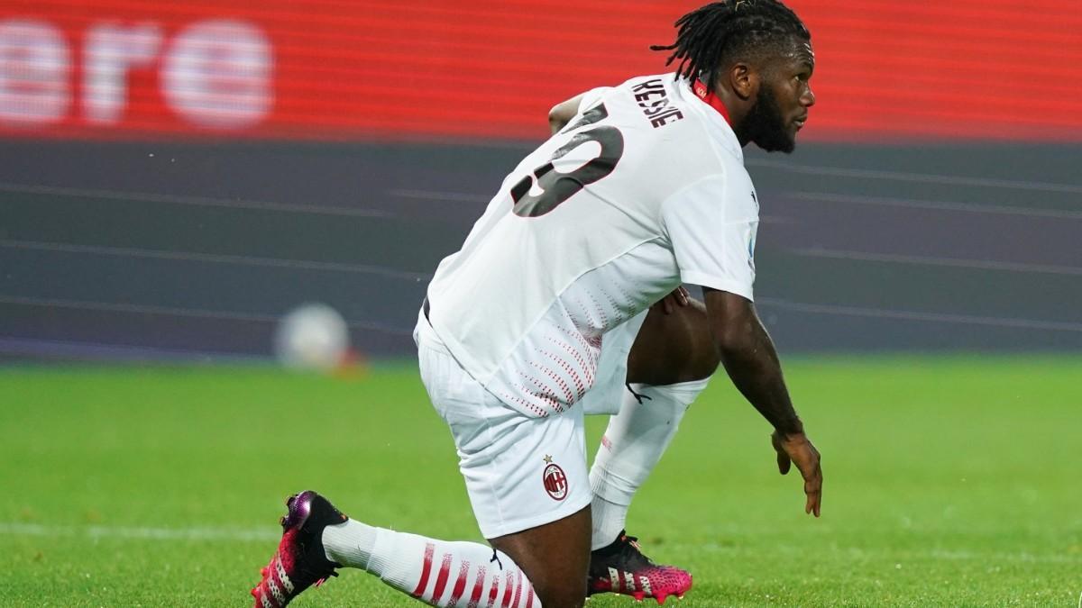 Kessié, durante el partido en Bergamo contra el Atalanta.