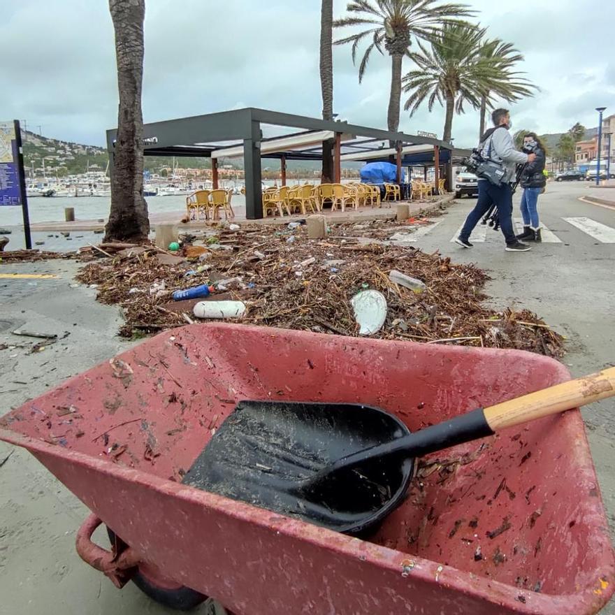 Bella provoca grandes destrozos en el Port d'Andratx