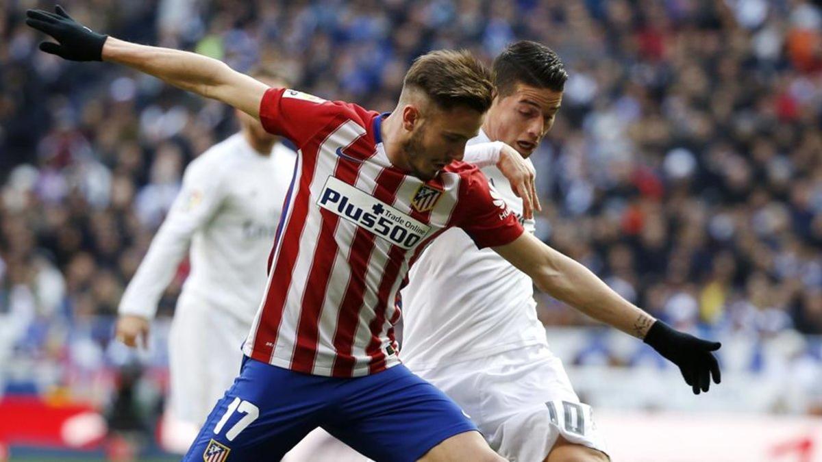 James Rodríguez y Saúl Níguez, en la temporada 2015-16