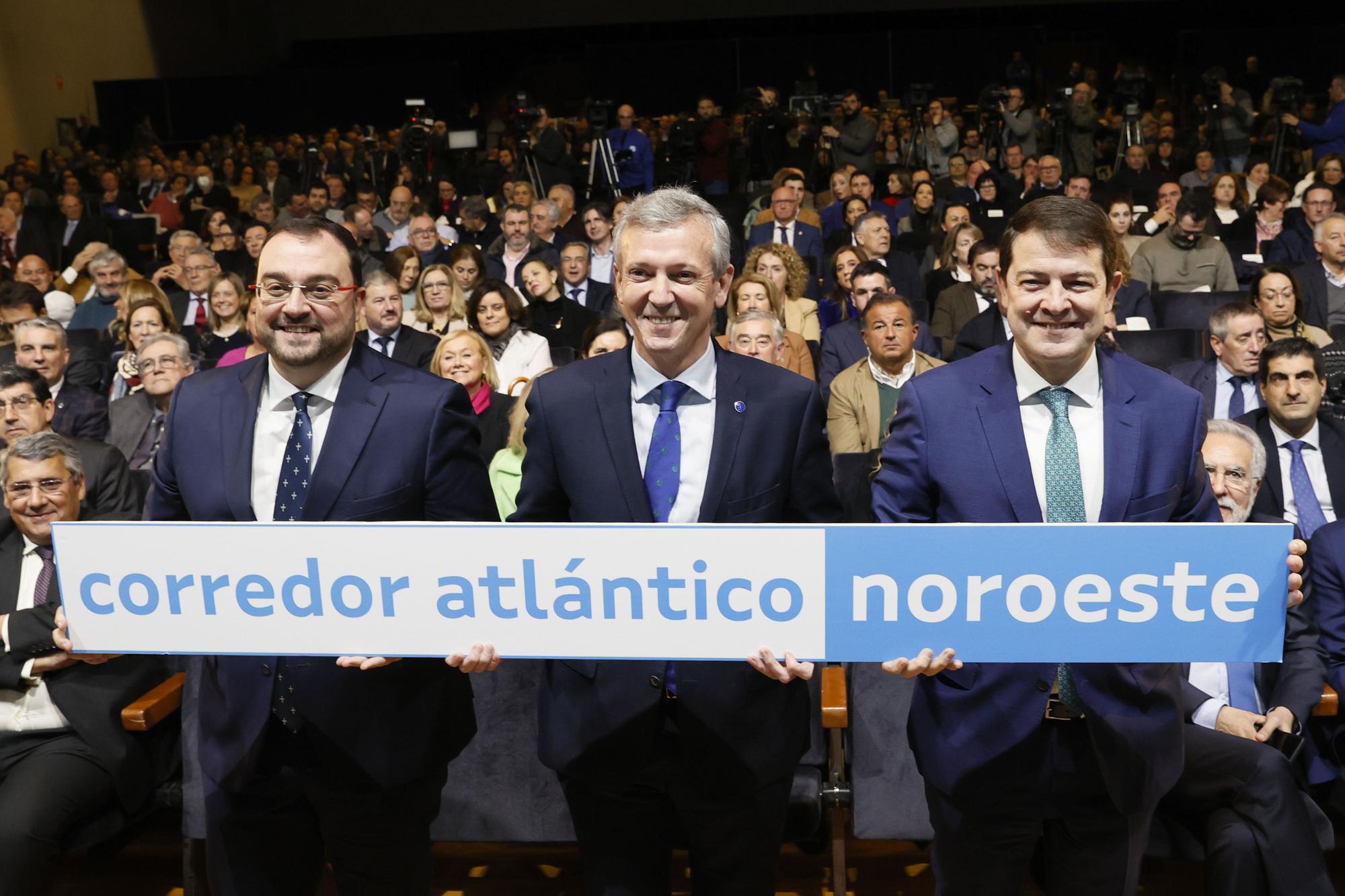 Así fue la cumbre para reivindicar el impulso del Corredor Atlántico en Santiago de Compostela