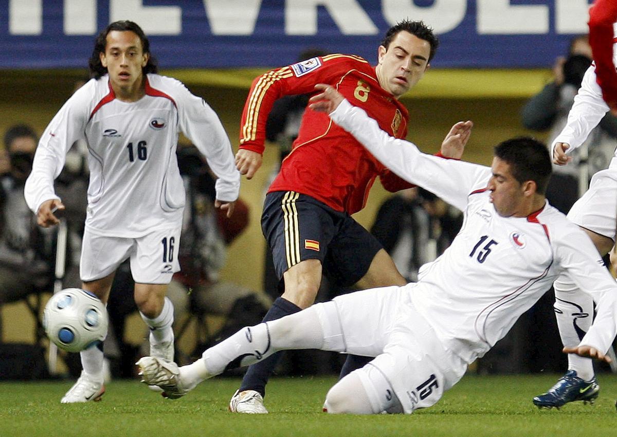España goleó a Chile en el Estadio de la Cerámica en 2008.