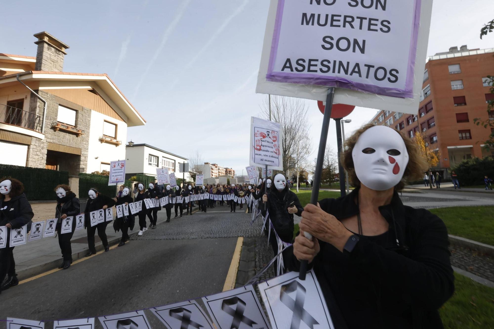 Así fue la manifestación del 25N en Pola de Siero