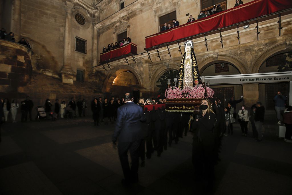 Semana Santa de Lorca 2022: Virgen de la Soledad del Paso Negro, iglesia y procesión