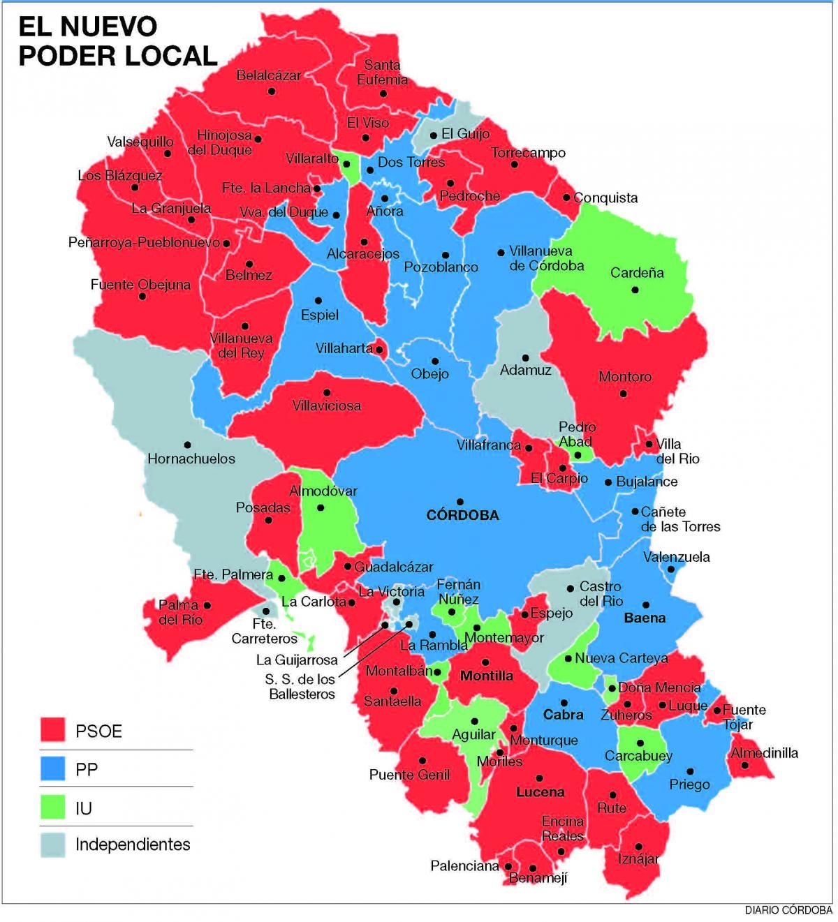 Todas las nuevas corporaciones de Córdoba, una a una