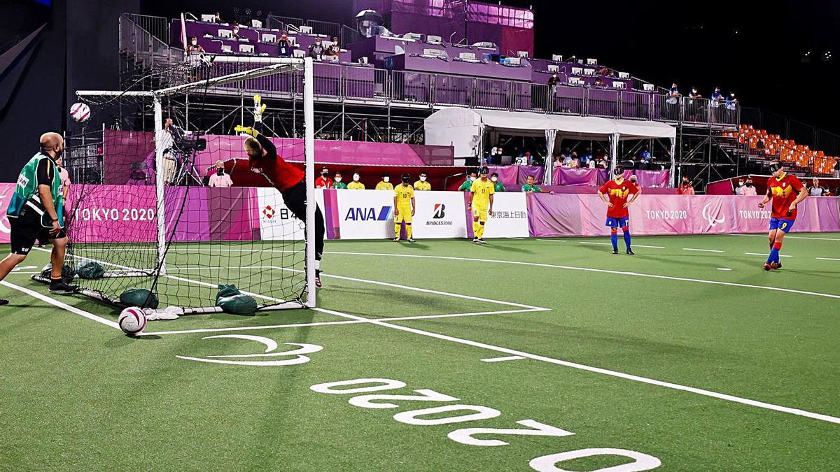 El gol de la selección española que le dio ayer el triunfo ante Tailandia en Tokio. | CPE