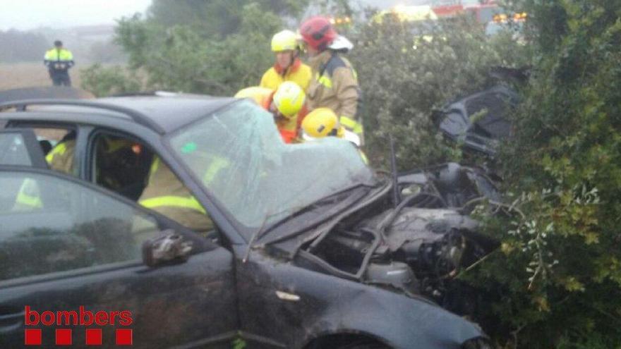 Imatge de l&#039;accident, aquest dimecres al matí