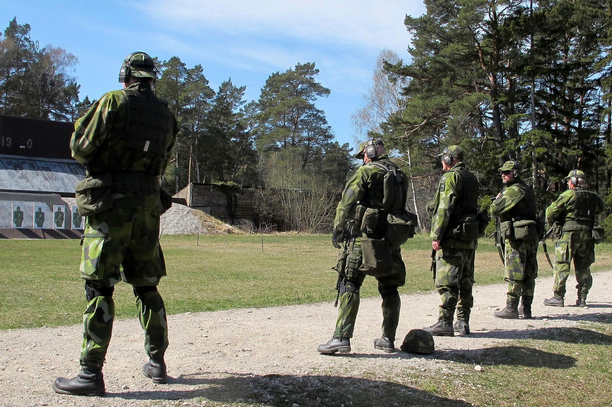 Maniobras militares en Gotland, Suecia