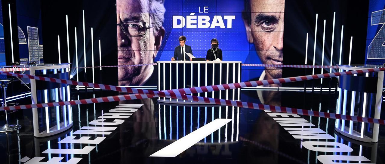 Debate entre Eric Zemmour y Jean-Luc Melenchon.