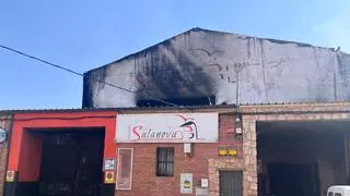 Varias paredes de la nave incendiada de Calatorao tendrán que ser derribadas por motivos de seguridad