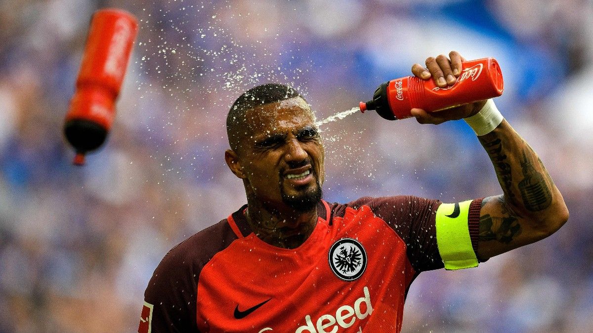 Kevin-Prince Boateng durante su etapa en el Eintracht de Frankfurt, la temporada 2017/18