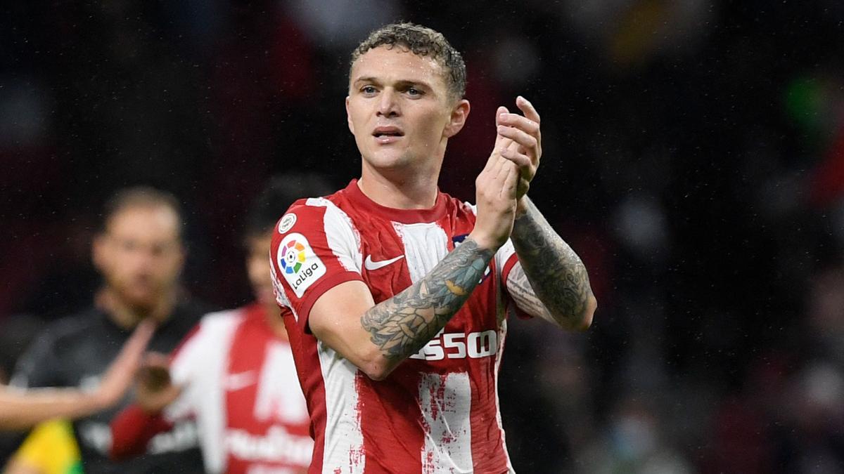 Kieran Trippier celebra la victoria del Atlético de Madrid ante el Betis