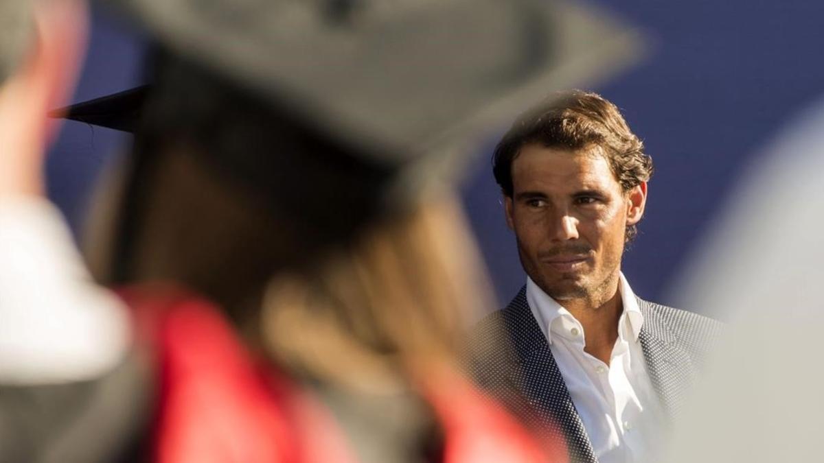 Rafa Nadal, en un acto en Mallorca.