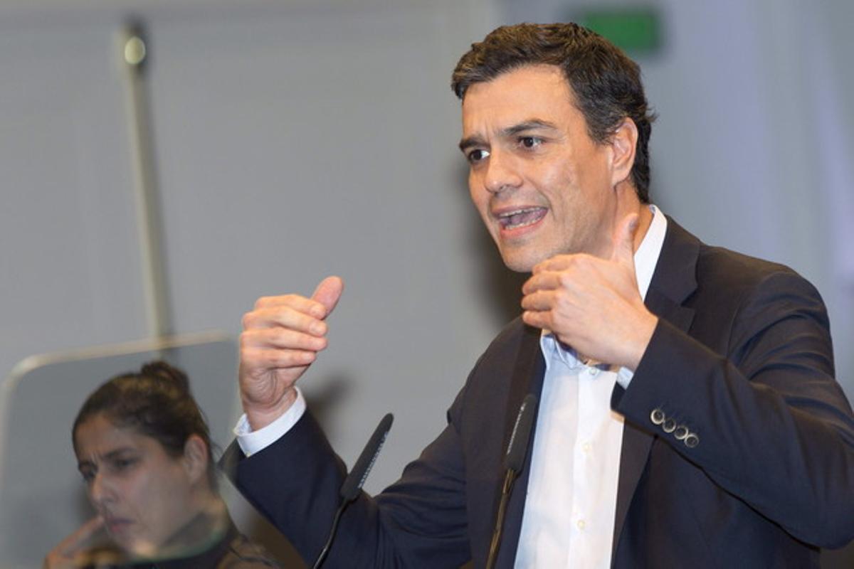 El secretari general del PSOE, Pedro Sánchez, el dia 19, a Palma de Mallorca. El secretari general del PSOE, Pedro Sánchez, el dia 19, a Palma de Mallorca.