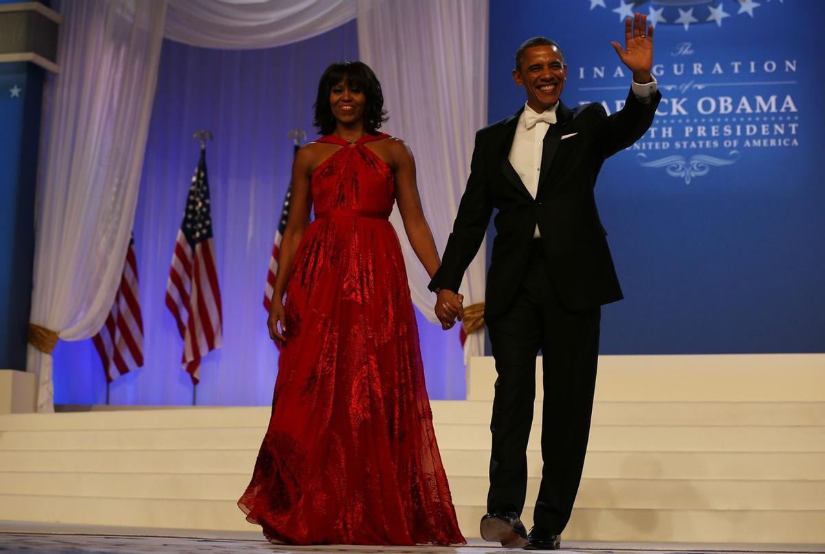 Michelle Obama con vestido de Alexander McQueen
