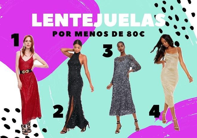 Vestidos de invitada de lentejuelas por menos de 80€