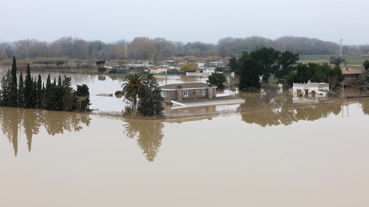 Crecida del Río Ebro en Juslibol