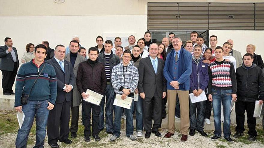 Campanillas-Churriana. Los alumnos, con el alcalde