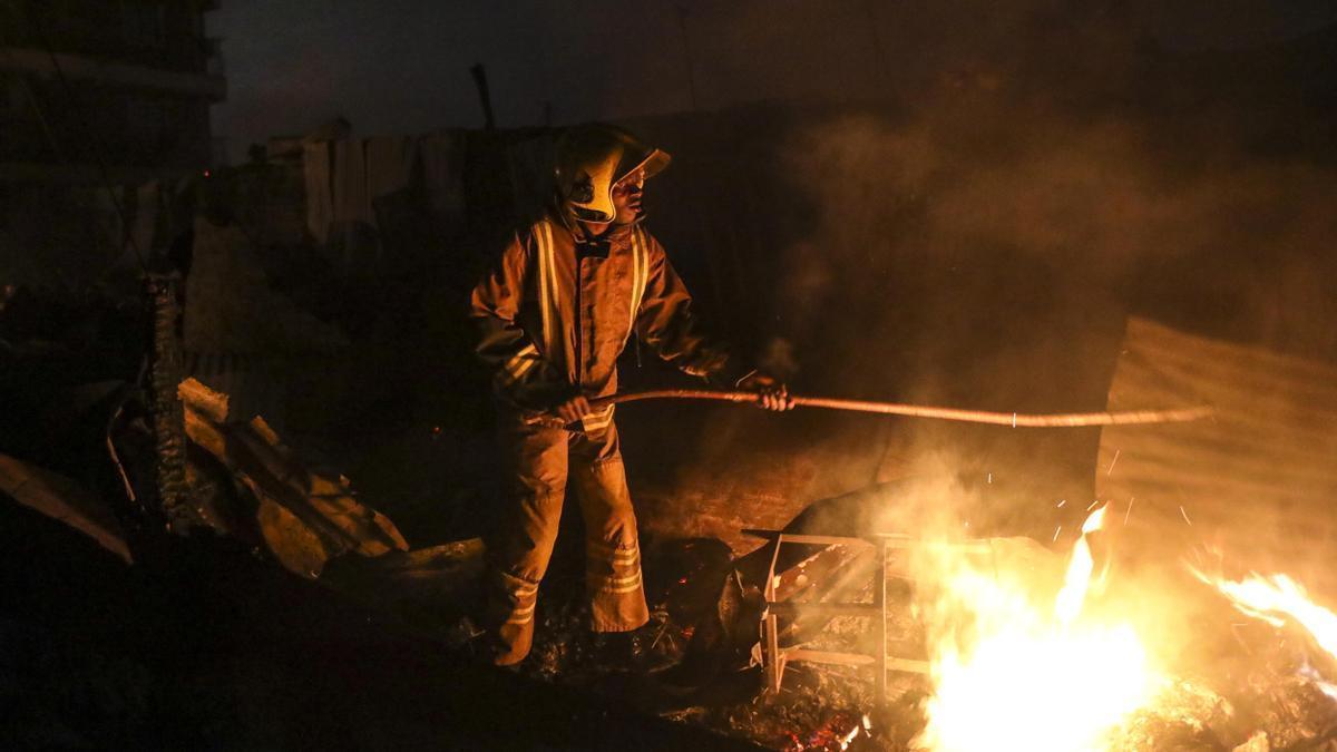 Un incendio provocado por una explosión en Nairobi, en imagen de archivo.