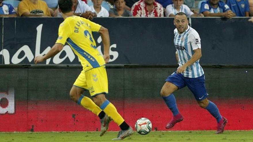 Keidi Bare, el sábado frente a la UD Las Palmas.