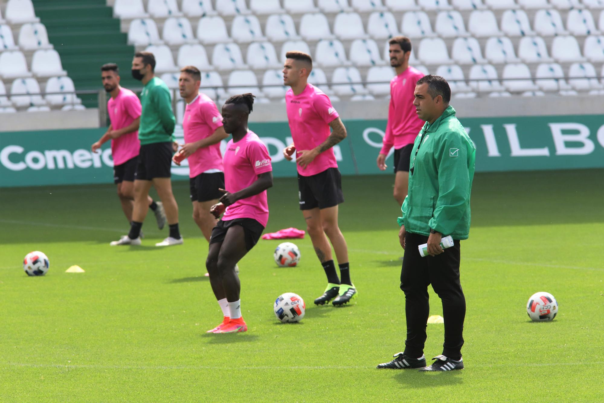 Primer entrenamiento de Germán Crespo como entrenador del Córdoba CF