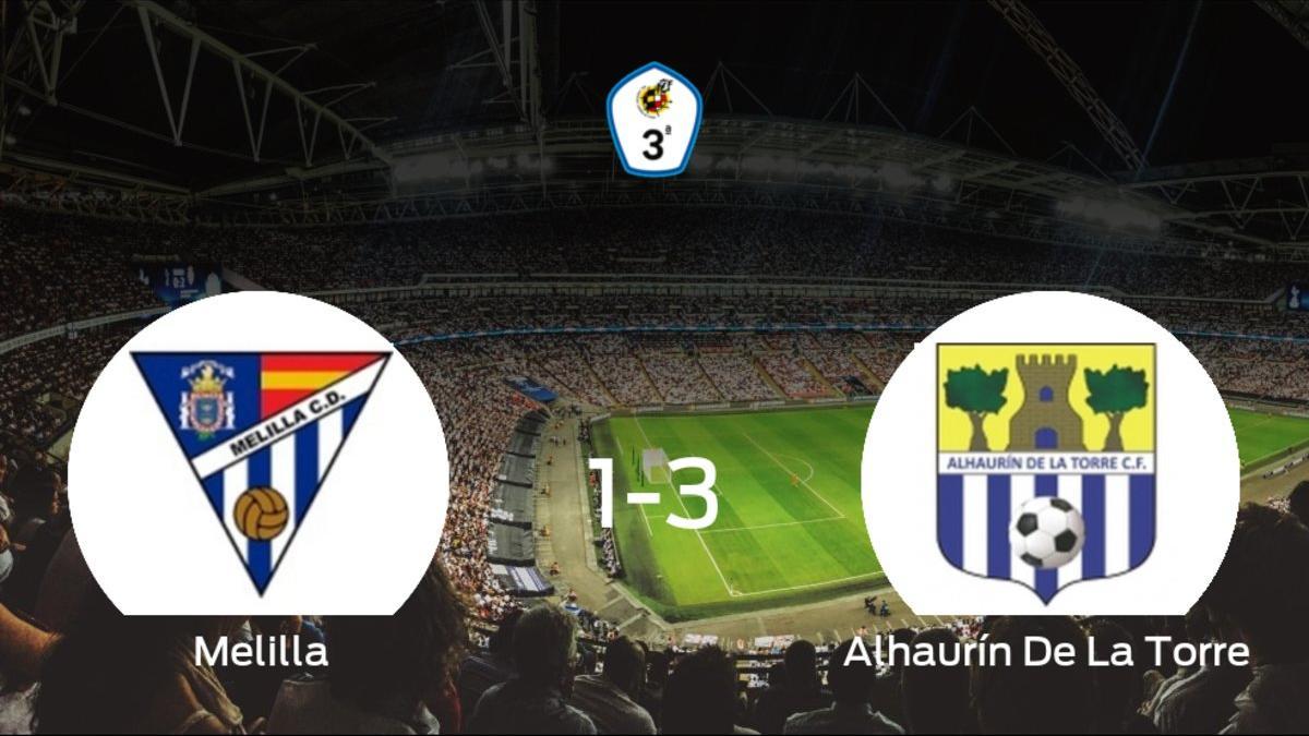 El Alhaurín De La Torre se lleva tres puntos a casa después de ganar 1-3 al Melilla CD