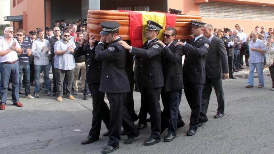 Una imagen del funeral del policía cartagenero fallecido.