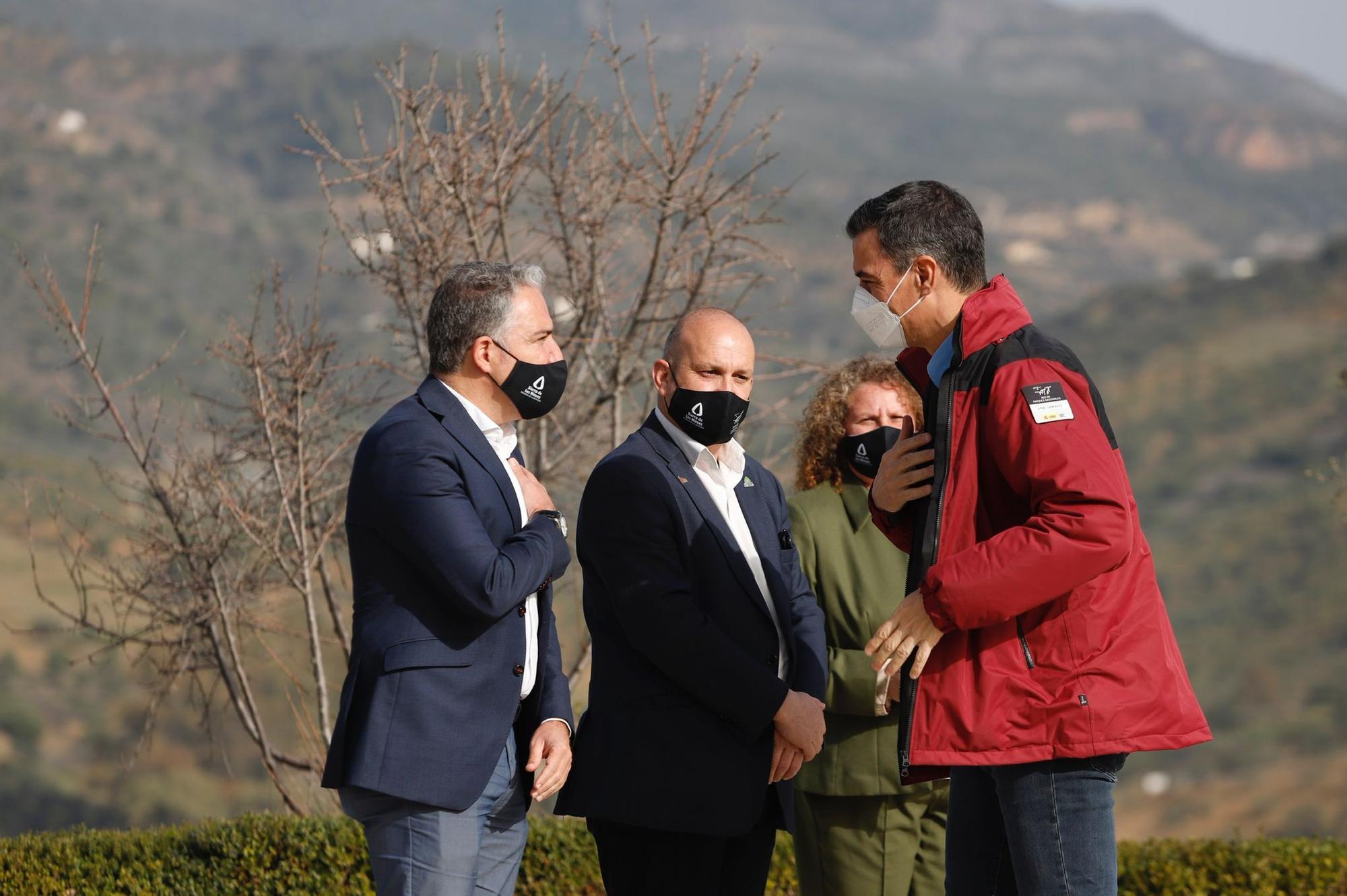 El presidente Sánchez visita la Sierra de las Nieves