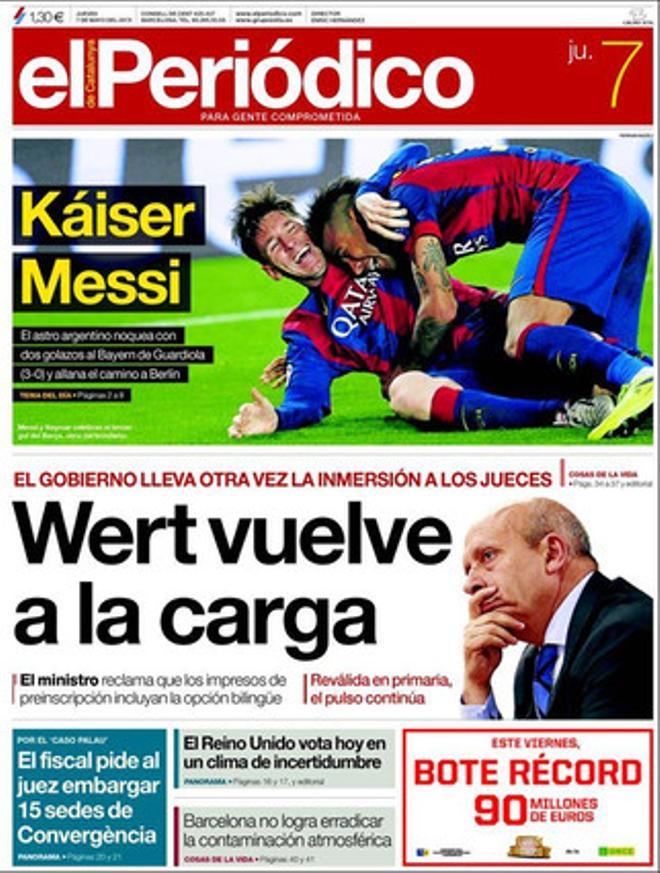 La victoria del FC Barcelona ante el Bayern Múnich, en la prensa internacional