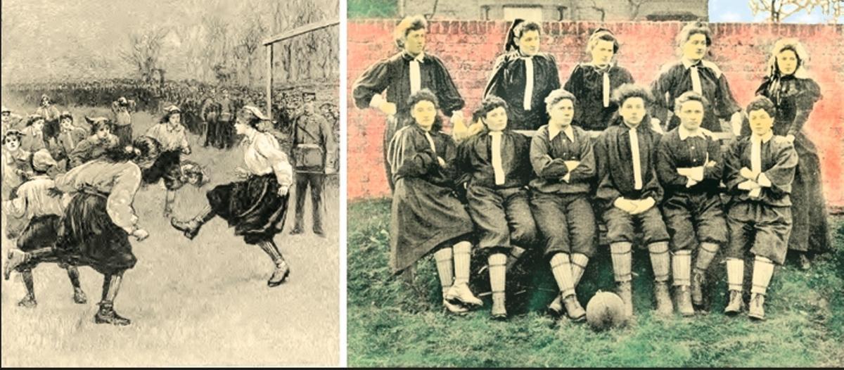 O primeiro partido feminino e equipo British Ladies Club 1895.