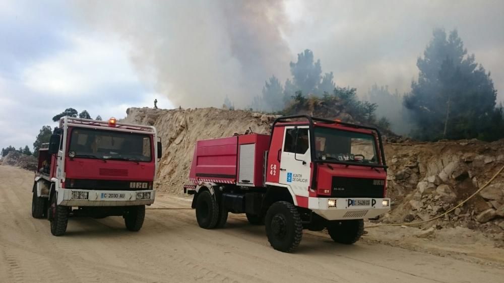 Corte puntual en el Corredor do Morrazo debido a un incendio