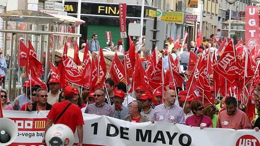 Una imagen de la manifestación del 1 de Mayo en Elche.