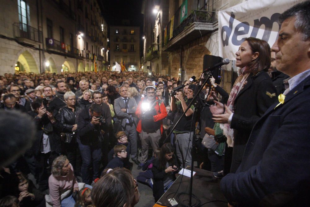 Concentració a Girona en rebuig a l'empresonament dels consellers