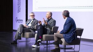 Miguel Falomir (Museo del Prado), junto a Genn D. Lowry (MoMA) y Michael Kimmelman (The New York Times)