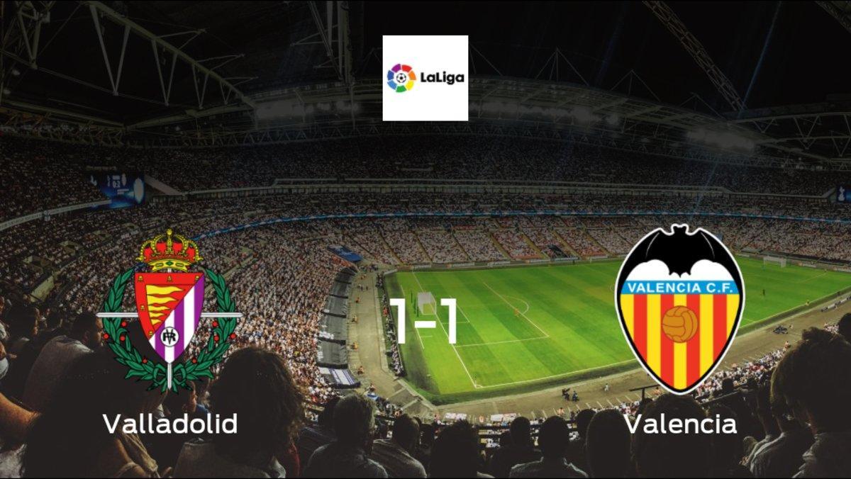 Valencia drop points against Real Valladolid1-1 at José Zorrilla