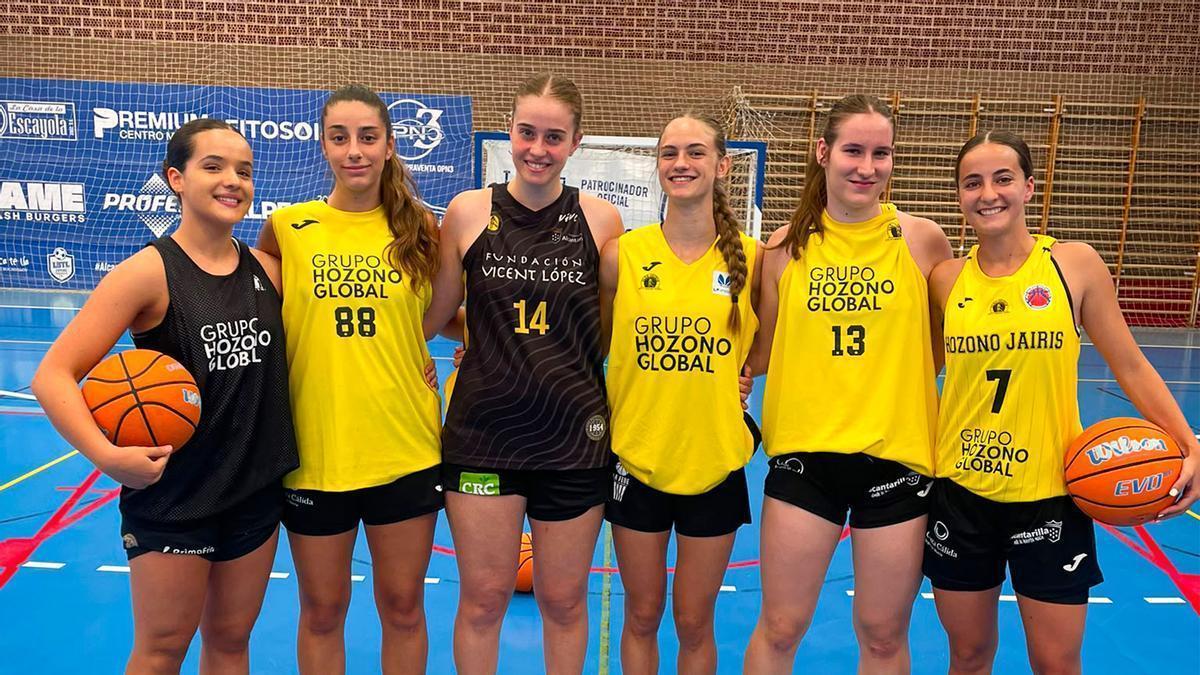 Las seis jugadoras de la cantera que realizarán la pretemporada con la primera plantilla del Hozono Global Jairis