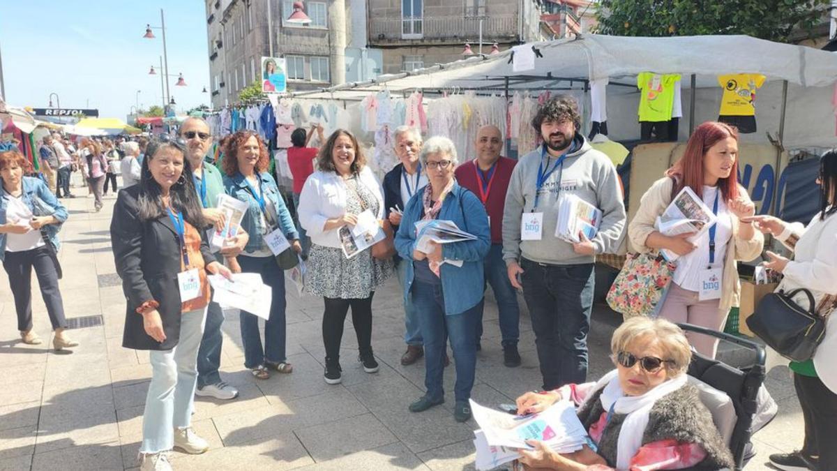 El BNG participó en un acto informativo en Marín.  | // FDV